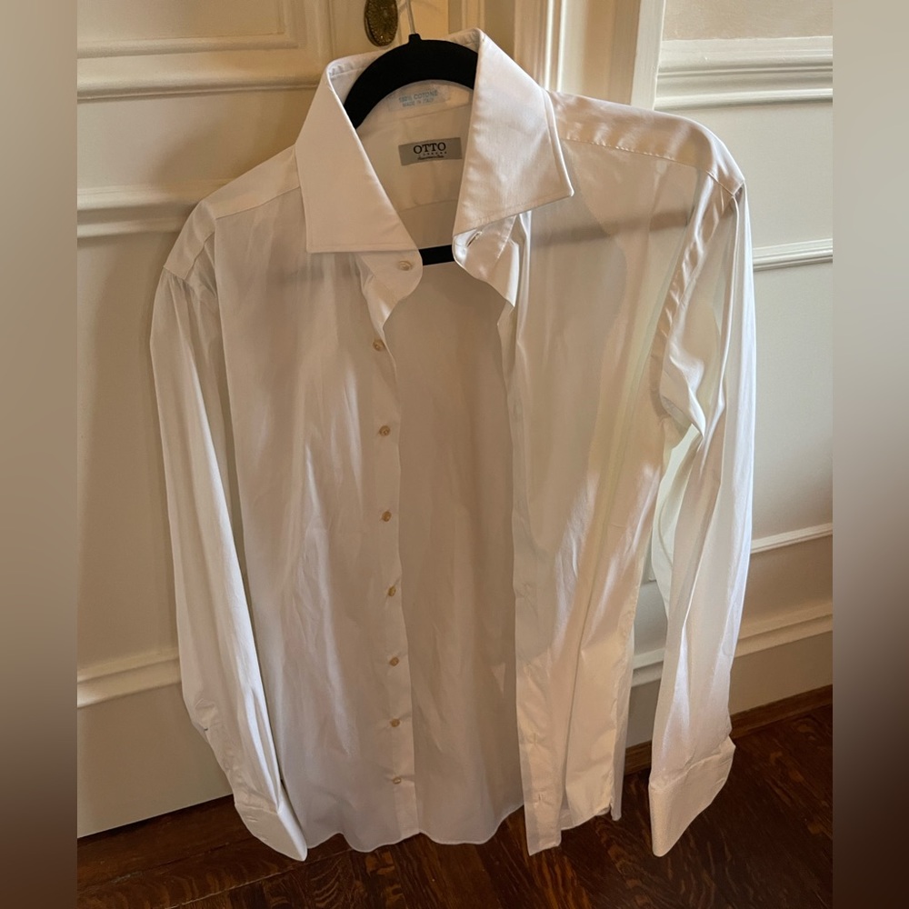 Italian made white dress shirt